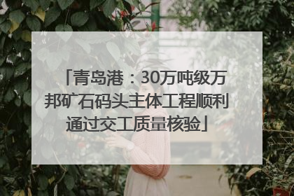 青岛港：30万吨级万邦矿石码头主体工程顺利通过交工质量核验