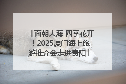 面朝大海 四季花开！2025厦门海上旅游推介会走进贵阳
