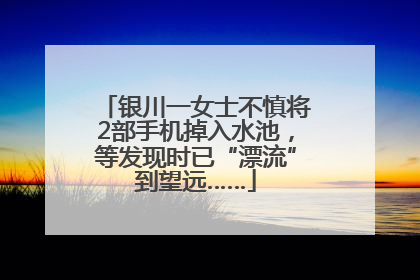 银川一女士不慎将2部手机掉入水池，等发现时已“漂流”到望远……