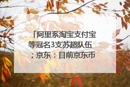 阿里系淘宝支付宝等冠名3支苏超队伍；京东：目前京东币链科技并没有开始发行稳定币｜早资道