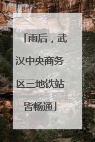 雨后，武汉中央商务区三地铁站皆畅通