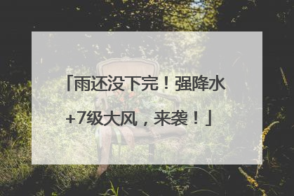雨还没下完！强降水+7级大风，来袭！