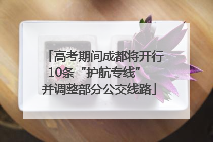 高考期间成都将开行10条“护航专线” 并调整部分公交线路