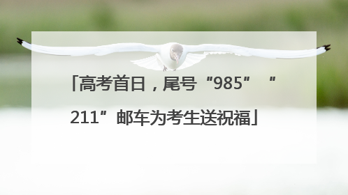 高考首日，尾号“985”“211”邮车为考生送祝福
