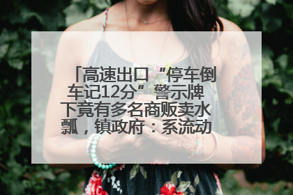高速出口“停车倒车记12分”警示牌下竟有多名商贩卖水瓢，镇政府：系流动摊位，已多次劝离