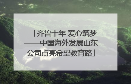 齐鲁十年 爱心筑梦——中国海外发展山东公司点亮希望教育路