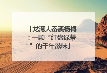 龙湾大岙溪杨梅：一颗“红盘绿蒂”的千年滋味