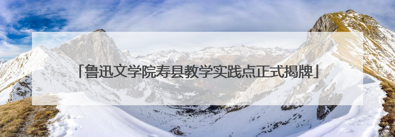 鲁迅文学院寿县教学实践点正式揭牌