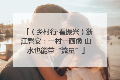 （乡村行·看振兴）浙江磐安：一村一画像 山水也能带“流量”