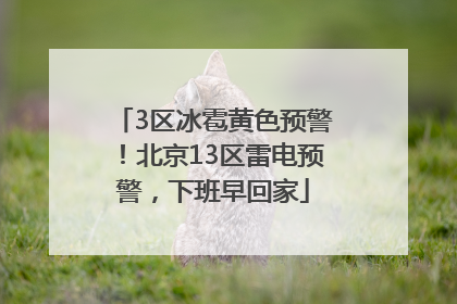 3区冰雹黄色预警！北京13区雷电预警，下班早回家