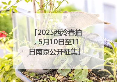 2025西泠春拍，5月10日至11日南京公开征集