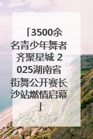 3500余名青少年舞者齐聚星城 2025湖南省街舞公开赛长沙站燃情启幕