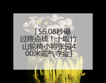 56.08秒碾过终点线！十堰竹山轮椅小将张园400米霸气夺金