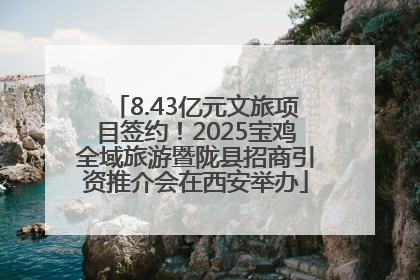8.43亿元文旅项目签约！2025宝鸡全域旅游暨陇县招商引资推介会在西安举办